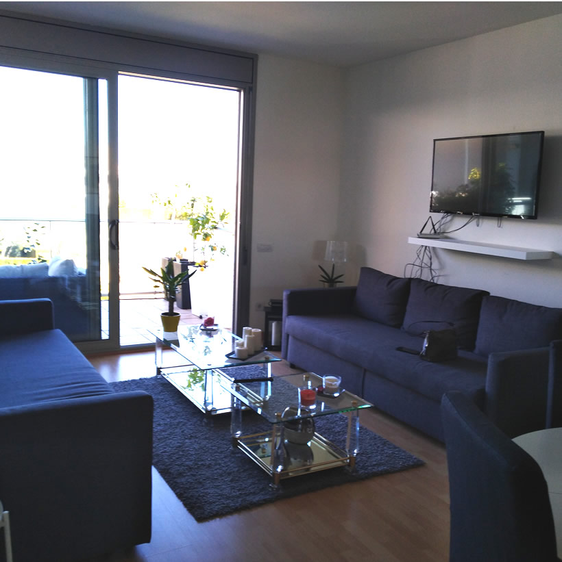 salon appartement terrasse en location Ampolla, Delta de l'Ebre, Mirador du Delta