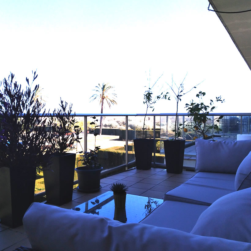 Balcon aménagé de 28 m² dans appartement en location à Mirador del Delta, Ampolla, Delta de l'Ebre